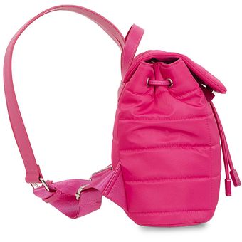 Bolso-mochila de mujer en materiales reciclados rosa