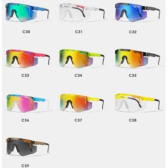 Gafas de sol deportivas Lentes engrosadas coloridas Trendy Gafas de sol Gafas al aire libre 