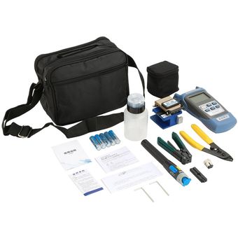 Kit de herramientas de fibra óptica FTTH con el FC-6S cuchilla de la fibra ya 5 medidor de potencia óptica 