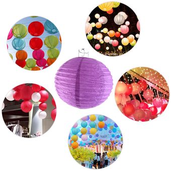 10pcs 8-10 pulgadas colorido papel chino linternas bola para el festival de boda 