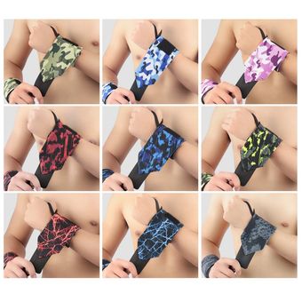 2Pcs Camouflage Neoprene Weightlifting Wrist Wrapping Support Fitness Crossfit Sport Wristbands Pow 