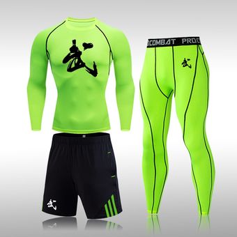Chándal deportivo para hombre correr ropa de para gimnasio #3-PC set medias de entrenamiento para ejercicio para marido 3 uds. trotar 