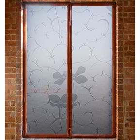 Vinilo decorativo vidrios 120 cms x 1mt Rama Delgada brinda privacidad