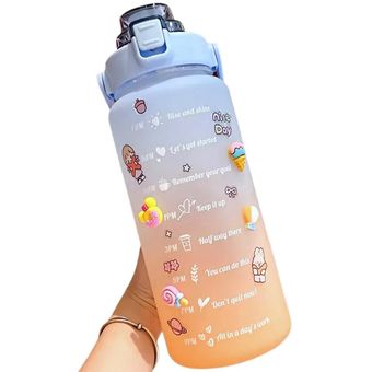 Botella Termo Para Agua Motivacional 2 Litros Pines Stickers