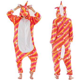camisón para dormir-Pink Hair TianMa ropa de dormir de invierno Unisex Pijama de franela con dibujos de unicornios para y niñas con dibujos de animales Panda 