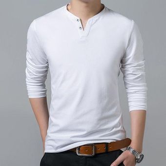 Camisa tipo Polo Manga Larga Blanca Cuello Japones Botones Hombre | Linio Colombia - GE063FA0B9AQFLCO