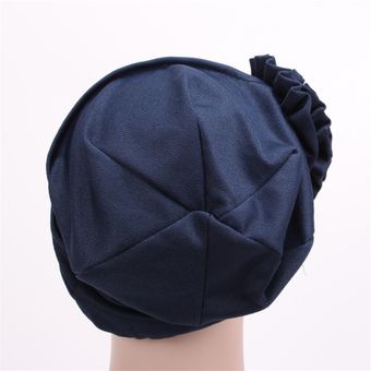 Sombrero De Cabeza Flexible De Flor Grande De Color Sólido 