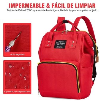 Mochila Pañalera Termica Living Biberones Espaciosa Moda Mujer