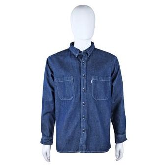 Camisa industrial mezclilla manga larga 40-azul. | México UN635HL1619P9LMX