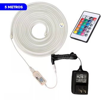 Cinta Luces Led Neon Luz Colores Manguera Flexible 5 Metros