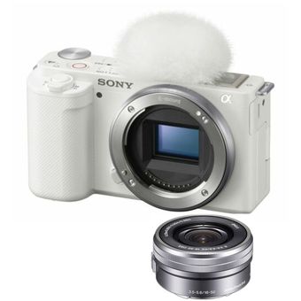 Sony Alpha ZV-E10 - APS-C - Cámara con lente intercambiable, sin espejo,  para videoblogueros, color blanco