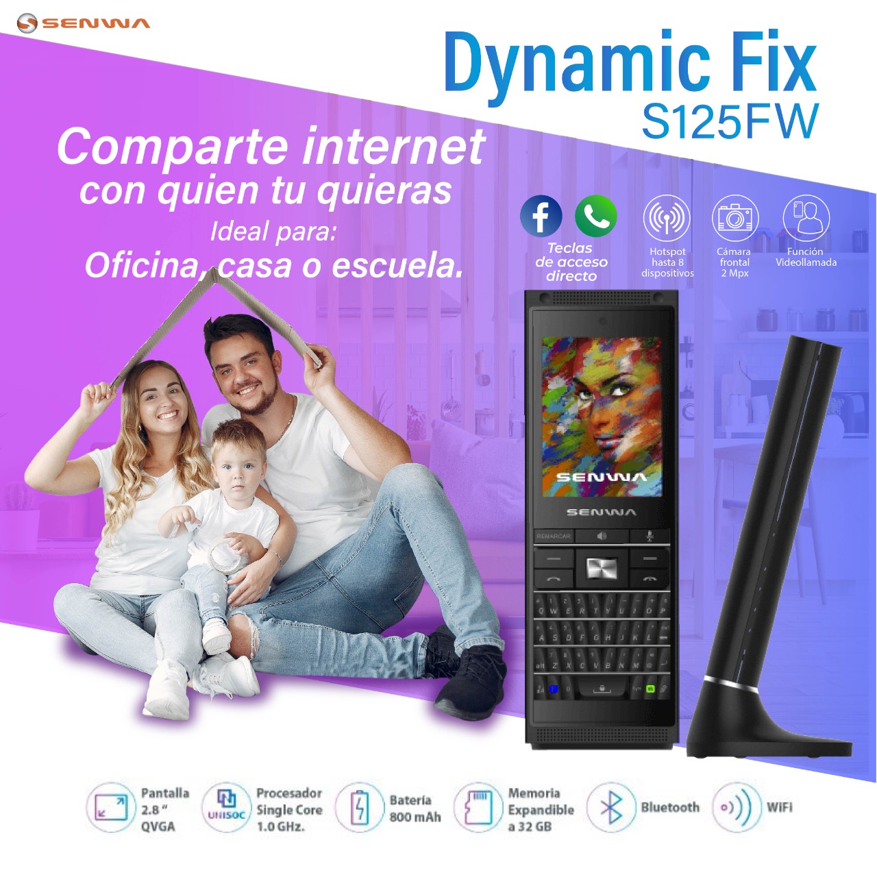 Telefono Fijo Senwa Dynamic Fix S125 3G