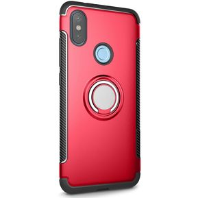 Funda De Magnética Soporte Para Xiaomi Mi A2 (Mi 6X)-Rojo