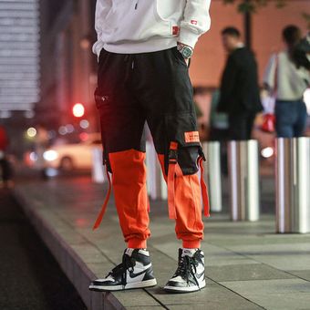 Pantalones de Hip-Hop para Hombre  traje de cantante para Club  ropa.. 