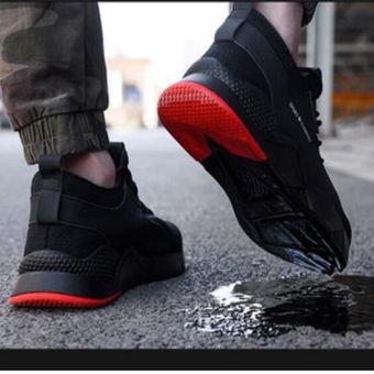 ligeras y transpirables zapatillas deportivas de deporte con punta de acero Zapatos de seguridad para el trabajo para hombre para verano 