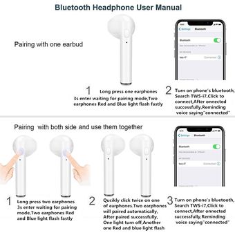 manual auriculares i7s tws