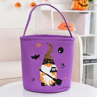 Bolsas de Halloween Truco o bolsas de invitación Bolsas de dulces de Halloween Bolsa de regalo de calabaza y Púrpura 