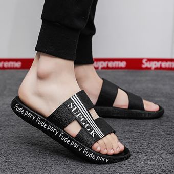 Moda casual zapatillas hombres-Negro Blanco 