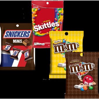 Chocolates Dulces Americanos Mars Mym Amarillo Y Café X6 Uds