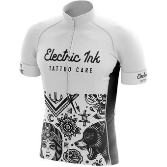 transpirable verano, Paria-Camiseta de manga corta de ciclismo para hombre ropa deportiva de alta calidad color blanco y negro 