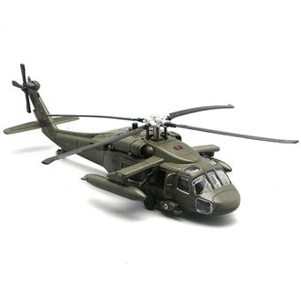 El helicóptero militar de la aleación tira hacia atrás la luz y la mús 