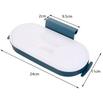 Porta Bolsas Soporte Para Basura Cocina Papelera Cocina Azul oscuro