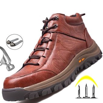 para exteriores Zapatos de seguridad indestructibles para hombre calzado de trabajo con punta de acero a prueba de perforaciones 