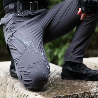 Pantalones elásticos pantalones de camuflaje tácticos para hombre pantalones militares resistentes al agua de secado rápido pantalones ligeros para correr WAN（#Army Green） 