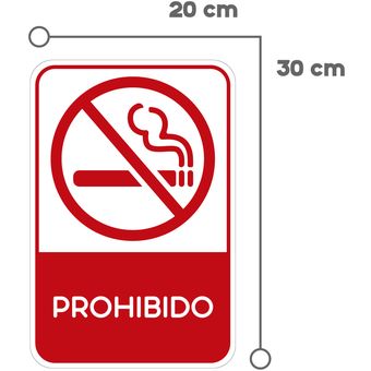 Cartel Prohibido fumar 205