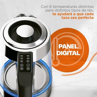 Tetera Eléctrica Heat Select 1.7l Acero Masterchef Mkk2sp Color Plateado