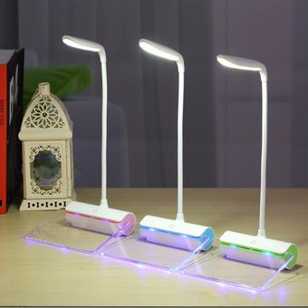 Lámpara LED de mesa con protección ocular  lámpara de escritorio recargable vía USB  con interruptor táctil  luz de lectura  luz de mensaje  atenuación de 3 modos 