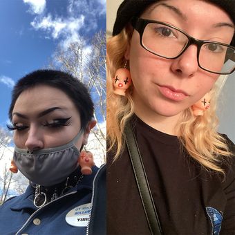 Lindos Pezones Cara De Bebé Pendientes Femeninos Hechos A De Lindos Pezones Cara De Bebé Pendientes Femeninos Hechos A De