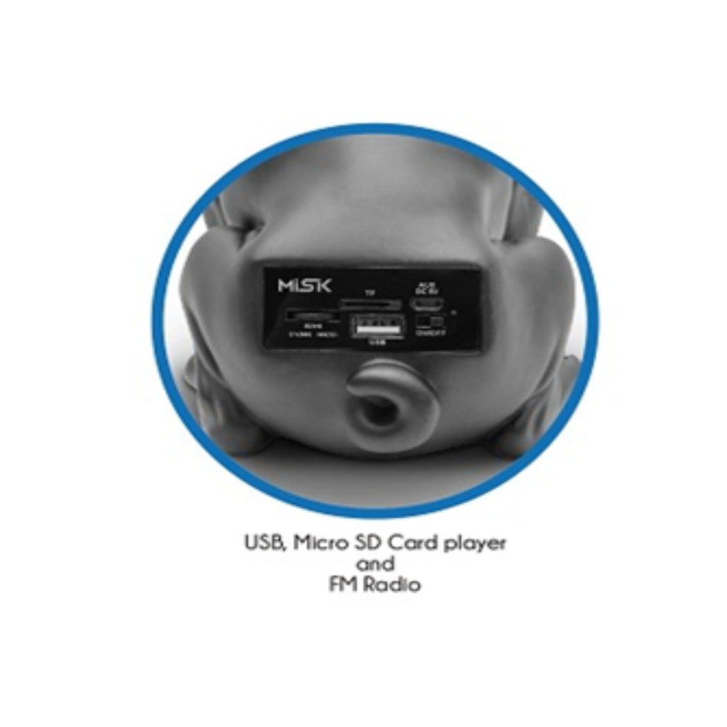 Bocina Bluetooth MISIK MS290B Bulldog Neg/ Rep de USB y Radio FM
