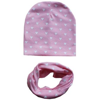 Otoño e Invierno bufandas para niño conjunto de gorros de moda Conjunto de gorro de algodón para bebé bufanda de cuello para niño y niña 