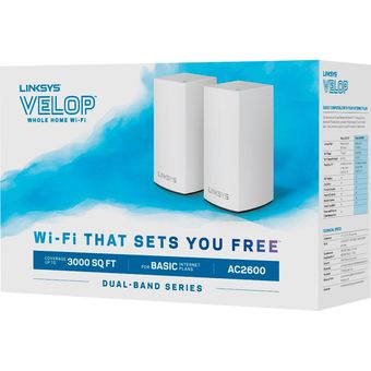 Sistema Wifi Malla Dual Band Ac2600 Linksys Velop 2-pack 