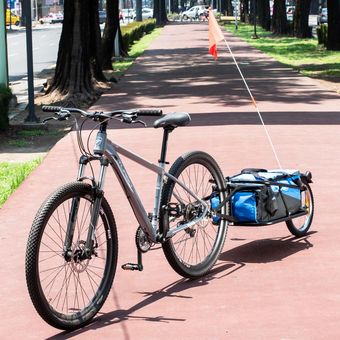 Remolque R16 para bicicleta para carga 40 kg azul Gospel