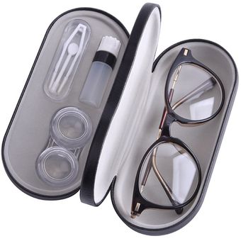 Titular de la lente dura Caso Clamshell de protección para los vidrios y gafas de sol La caja transparente individual 