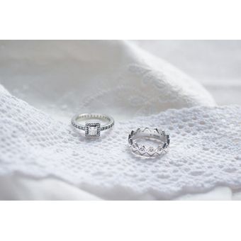 Anillo De Plata Esterlina De Moda 925 Aniversario De Plata 