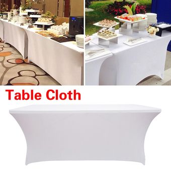 Mantel Rectangular de LICRA para cocina mantel de lino de alta elasticidad para mesa de comedor Hotel y boda 