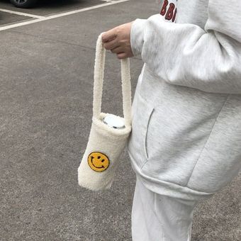 bolsa de felpa Bolso de hombro con forma de taza de agua para mujer 