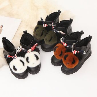 Botas de nieve de dibujos animados lindo botas de nieve para mujeres Botas de tobillo caliente de invierno resbalones en zapatos 