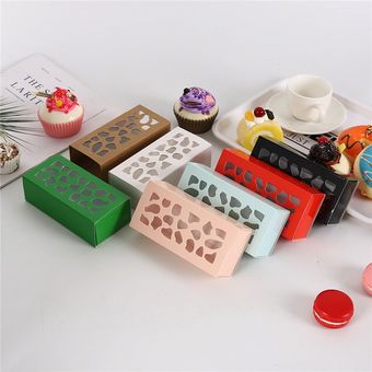 StoBag-Caja de galletas hueca de macarrón caja de pastel largocort 