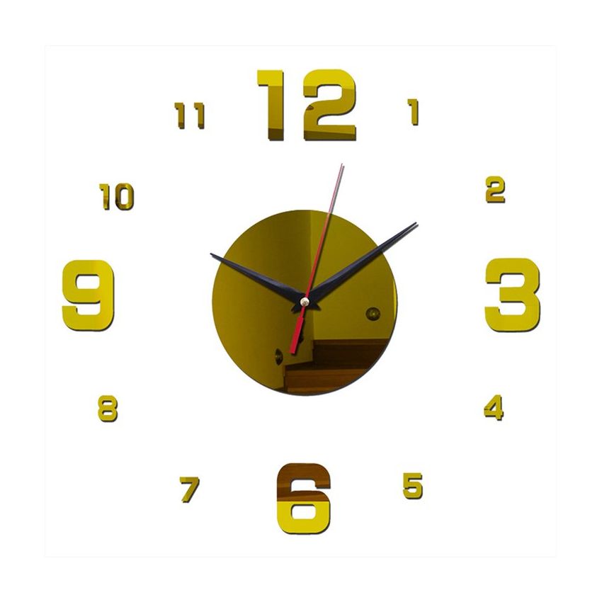 GZ072 Digital Acrílico Espejo Reloj de pared Reloj de pared Decoración de pared Reloj de pared
