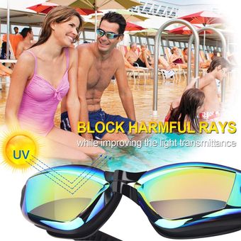 gafas de natación equipo de buceo UV funda impermeables silicona Gafas de natación para hombre auricular Anti niebla gafas de natación gorras de natación 