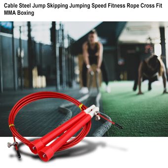 Cuerda de acero del cable Saltar Saltar a la cuerda de salto de velocidad aptitud MMA boxeo ejercitador 