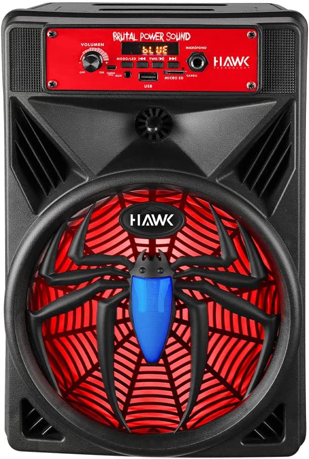 Bocina Portatil Hawk Spyder-8 Conexión Bluetooth - Negro