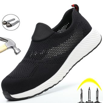 Zapatos de seguridad para hombre y mujer calzado de trabajo con punta de acero botas de seguridad ligeras 