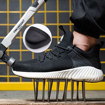 botas de seguridad con punta de acero Zapatos de trabajo para hombre zapatos protectores indestructibles a prueba de perforaciones zapatillas de trabajo a la moda 