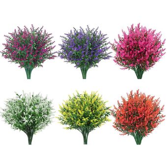 Simulación de flor decorativa 5 Prongs artificial lavanda decoración vegetal 