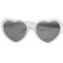 Gafas de sol en forma de corazón de moda marco de plástico UV400 espejo uni  vaso de sol